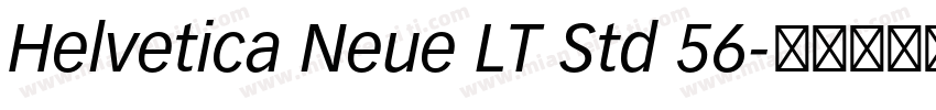 Helvetica Neue LT Std 56字体转换